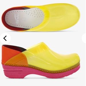 Dansko Translucent Clogs YELLOW sz 38